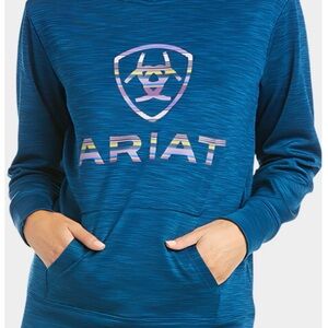 Ariat Women's TEK Hoodie - Blue Opal Lg